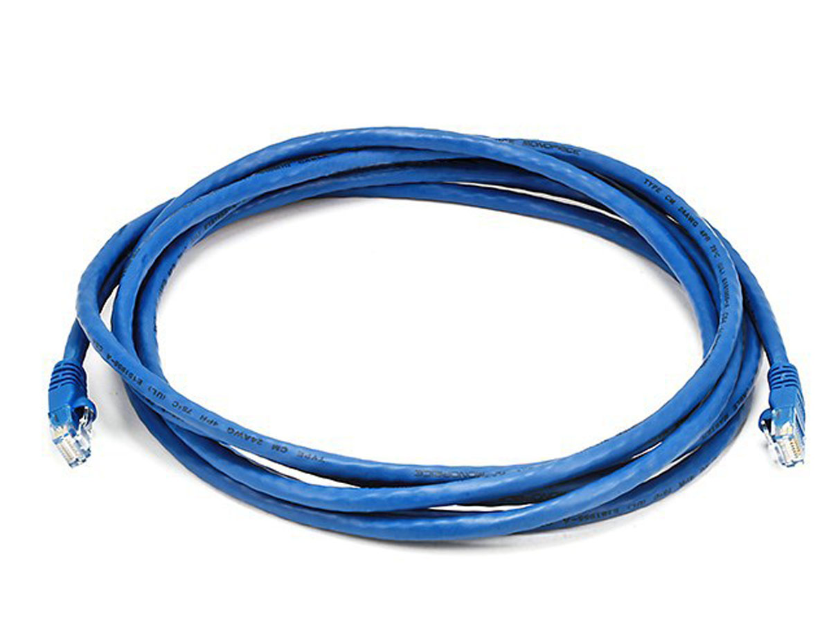 Monoprice Cat5e Patch Cable 10 Feet Blue Network