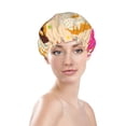 thumbnail image 3 of Kdxio Donuts Print Shower Cap for Women,Elastic and Reusable,Double Waterproof Layers Bathing Hat, 3 of 9