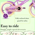 thumbnail image 6 of RULLY 16 Inch Girls Bike with Basket Bike Streamers Toddler Cycle Bikes, Purple, 6 of 7