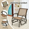 thumbnail image 7 of LYYHTY Patio Swing Glider Chair Rocking Chair with Study Metal Frame, Outdoor Glider Chair for Garden Porch Backyard Poolside Lawn, 7 of 7