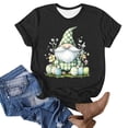 thumbnail image 4 of VBTAPA Easter Shirts for Women Cute Floral Bunny Easter Eggs Graphic T Shirts Spring Outdoor Tops Casual Sports Tee Black L, 4 of 5