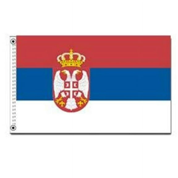 3 ft. x 5 ft. Nyl-Glo Serbia Flag