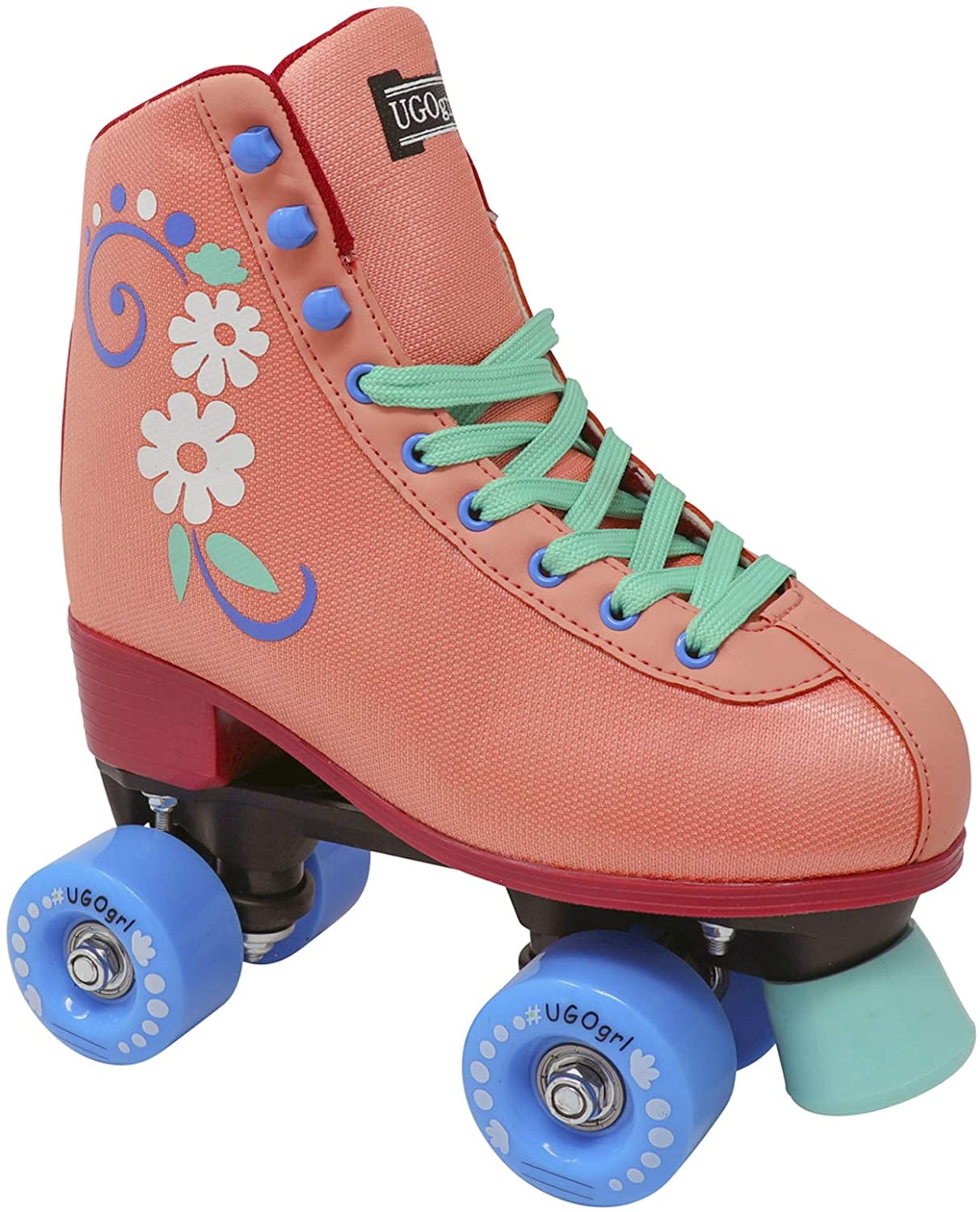 Lenexa Color Me Kids’ Rolling Skates Unisex Quad Skates Racing Roller Skates Nylon Plates w/Markers for Girls and Boys 