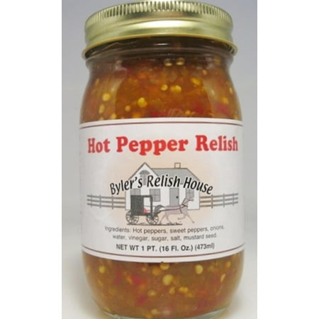 Byler's Relish House Homemade Amish Country Hot Pepper Relish 16 oz.