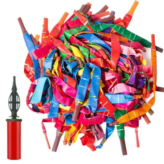 100pcs Rocket Balloons with One Air Pump Colorful Giant Rocket Balloons for Parties