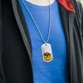 thumbnail image 3 of American Bison Buffalo Herd on the Plains Military Dog Tag Pendant Necklace with Chain, 3 of 4