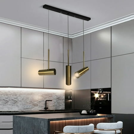 

QHNGJZ Stylish Sleek Black Modern Nordic LED Hanging Pendant Lights - Elegant Adjustable Design for Dining Room Bedroom Study Restaurant Coffee Decor - Sophisticated Contemporary Touc