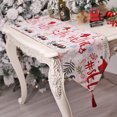 thumbnail image 3 of Carevas Merry Christmas Table Runner for Parties Elf Pattern Table Runner 68 X 13 Inch Dining Table Runner Rectangle Table Wedding Holiday Party Decoration, 3 of 7
