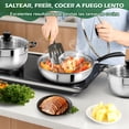 thumbnail image 5 of NOVRY Batería de Cocina de Acero Inoxidable de 20 Piezas, Juego de Ollas y Sartenes Antiadherentes con Juego de Cuchillos para Estufas de Inducción, Eléctricas y Gas (color metalico), 5 of 5