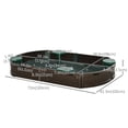 thumbnail image 2 of Brown Outdoor Sandbox with Cover & Seats - Durable HDPE Play Sandpit for Backyard Fun - 72” x 41.3” Dimensions, 2 of 7