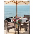 thumbnail image 2 of Outdoor Tablecloth with Umbrella Hole and Zipper, Black Snowman Christmas Square Table Cloth 60x60 Inch Waterproof Tablecloth, Xmas Snowflake Birds Berry Winter Picnic Table Cover for Patio Camping, 2 of 7