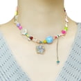 thumbnail image 3 of SIfdSeng Collier de Perles Colorées pour Filles Chaîne de Clavicule Cœur Papillon Douce et Enfantine, 3 of 3