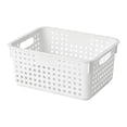 thumbnail image 4 of Plastic Storage Baskets,Storage Baskets for Shelves with Handle,Stackable Plastic Storage Baskets for Organizing,Organizer Bins,Organizer Containers Baskets for Cabinet,Closet, Office,Yellow, 4 of 4