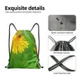 thumbnail image 4 of Wukai Bees Pollinates A Yellow Dandelion Drawstring Backpack Bag Sport Gym Sackpack Large Size String Backpack Cinch for Women Men-Small, 4 of 6