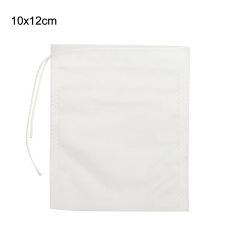 

100 Pack Natural with Drawstring for Coffee Tea Empty Tea Filter Bags Tea Infuser Sachets Disposable Tea Bag for Loose Leaf 10X12CM