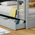 thumbnail image 6 of Plana Solid Wood Twin Over Twin Bunk Bed and Underbed Storage Drawers in Light Gray, 6 of 8