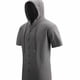 thumbnail image 4 of Ceisia Men Casual Solid Color Loose Fit Gift Button Down Hooded Short Sleeve Cardigan Tops, 4 of 9