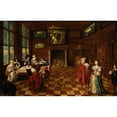 thumbnail image 2 of Anthonie Palamedesz. 14x11 Black Ornate Wood Framed Double Matted Museum Art Print Titled: Interior Scene, 2 of 5