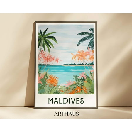 Maldives Travel South Asia Maldive Islands Travel, Unframed Paper Print Size 8x12
