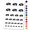 Black, variant on Pig Silhouette Fun Text Water Resistant Temporary Tattoo Set Fake Body Art Collection - Red