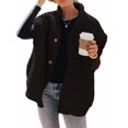 thumbnail image 5 of Fall Winter Women Casual Loose Fleece Vest Oversize Button-up Sherpa Vest Jacket, 5 of 6