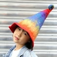 thumbnail image 5 of Gradient Rainbow Wizard Hat, Popular Steeple Witch Hat Party Prop Gift for Man, Woman, 5 of 7