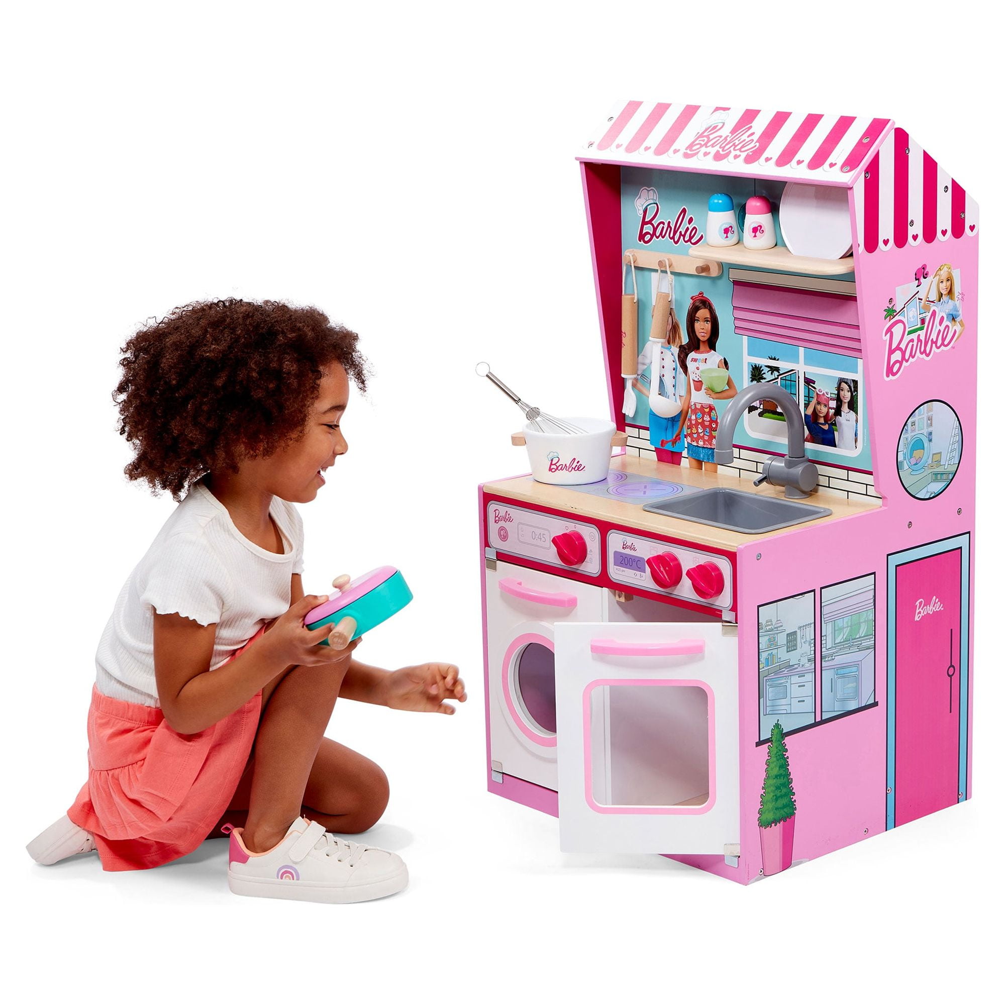 Theo Klein Barbie Playset 2 in 1 Pretend Play Toy Kitchen and Dollhouse for Kids 3 Walmart