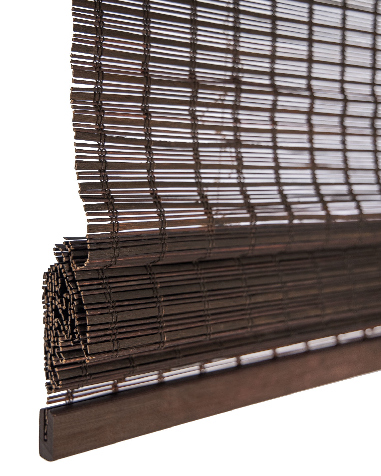 Chicology 23"W x 64"H Buffalo Cordless Bamboo Roman Shades, Natural Woven Wood, Light Filtering, Safe for Kids & Pets