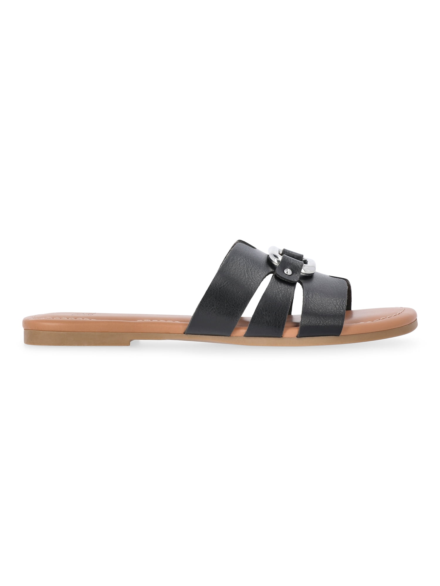 Time and Tru Women's Hardware Slide Sandals