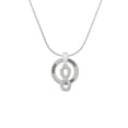 thumbnail image 2 of Delight Jewelry Silvertone Crystal Infinity Sign Hero Ring Charm Necklace, 18", 2 of 4