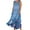 Blue, variant on Sevevn Women's Fashionable Sleeveless And Linen Round Neck Printed Long Dress Hot Pink L Gift for Adults