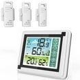 thumbnail image 1 of Wireless Weather Station, Indoor Outdoor Thermometer Hygrometer, Digital LCD Touch Screen Dispaly, Temperature Humidity Monitor with 3 Outdoor Sensors, 1 of 8