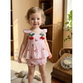 thumbnail image 4 of AceBaby Toddler Baby Girl Summer Outfits Cherry Print Top and Shorts 2Pcs Clothes,Size 3-24M, 4 of 9