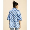 thumbnail image 4 of Moomaya Printed Cotton Shirt Top - Shirt Collar, Relaxed Fit Everyday Top, 4 of 9