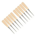 thumbnail image 4 of Wooden Handle Awl, Multipurpose Stainless Steel Safe Leather Scratch Awl 10Pcs High Strength Portable  for Marking for DIY Sewing, 4 of 7