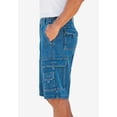 thumbnail image 2 of Boulder Creek By Kingsize Men's Big & Tall  12" Side Elastic Denim Cargo Shorts, 2 of 6