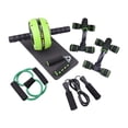 thumbnail image 4 of LOVIVER Ensemble d'Équipement D\'entraînement Physique Intérieur Roue à Roulettes Abs Gym à Domicile Expandeur de Poitrine Vert, 4 of 8