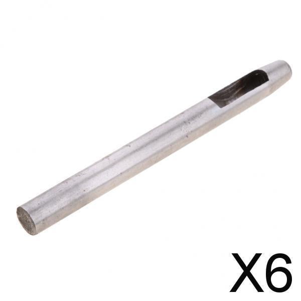 Colaxi 3-Lot de 6 Outils à Main Ronds en Acier pour Perforer Joint en Cuir 6mm 6 Pcs