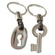 thumbnail image 1 of Pareja de cuero creativo Lvero Lve de bloqueo Bolsa Anillos Lvero Regalo para niñas Lve Bolso de bo Pta Macarena Llavero de pareja, 1 of 8