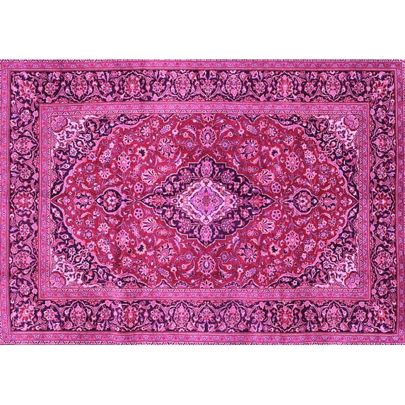 Ahgly Company Indoor Rectangle Persian Pink Traditional Area Rugs, 8' x 10'
