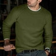 thumbnail image 2 of NOLDARES Men's Fall Winter Sweater Long Sleeve Sweaters Loose Lightweight Pullover Tops(Green,M), 2 of 5