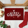 thumbnail image 2 of Grande Vente! WOAHU Tapis, Tapis en Polyester, Tapis de Sol Imprimé à Carreaux Rouges de Noël Tapis de Porte d'Entrée Tapis de Salle de Bain Tapis de Porte d'Entrée Tapis de Pied, 2 of 8