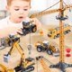 thumbnail image 4 of Camiones de construcción de aleación de metal fundido a presión: grúa, excavadora, tractor, excavadora. Vehículo de ingeniería educativo y coleccionable para niños mayores de 3 años., 4 of 5