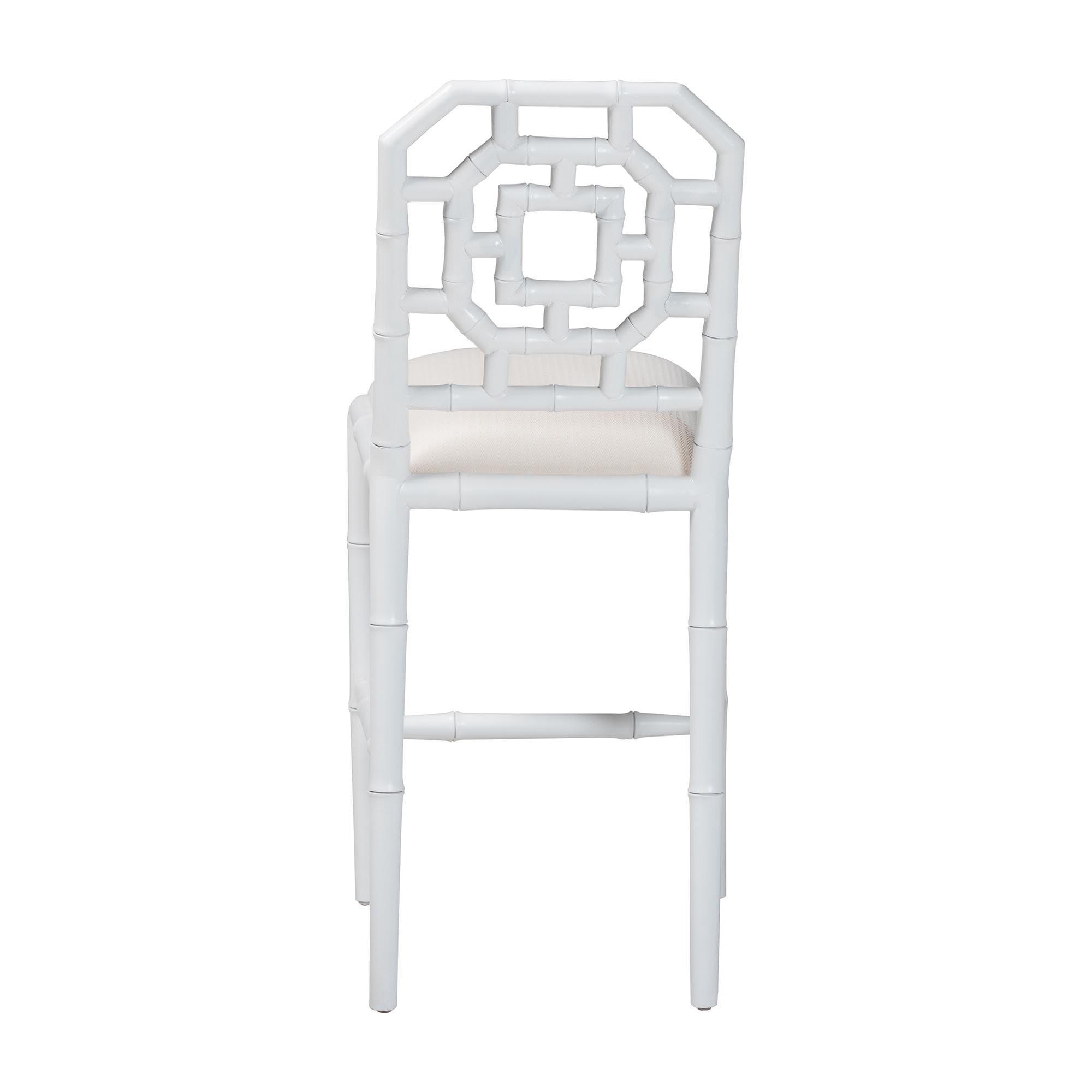 bali & pari Boone Boho Counter Stool, Counter Height 25.6", White