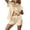 Khaki, variant on Women Jogging Suits 2 Piece Set Button Down Pajama Set for Women Shorts Short Sleeve Knit Sleepwear 2 Pice Pjs Sets