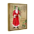 thumbnail image 3 of Stupell Industries Vintage Santa Claus Vintage Christmas Postal Design Metallic Gold Framed Floating Canvas Wall Art, 16x20, by Melissa Hyatt LLC, 3 of 8