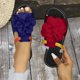 thumbnail image 2 of Mujeres Zapatos de Caminar Versátiles Dos Tonos Color Bloqueado Envolvente Tamaño Más Ligero Y Cómodo Estilo Primavera / Verano de Moda Zapatillas de Tacón Bajo de Playa Plana, 2 of 8