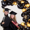 thumbnail image 3 of Metallic Gold and Silver Black Balloon Garland Arch Kit for Wedding Graduation Birthday and Picnic Party Decorations (set57,Other), 3 of 7