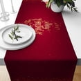 thumbnail image 2 of Simple Christmas text Table Flag Christmas Tree Snowflake plaid table Runner Family Holiday party Kitchen table Christmas, 2 of 3