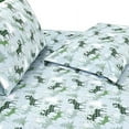 thumbnail image 4 of Holiday Pattern Microfiber Wrinkle and Fade Resistant (6-Piece) Bedding Set, Cal King, Plaid Moose Green, 4 of 5